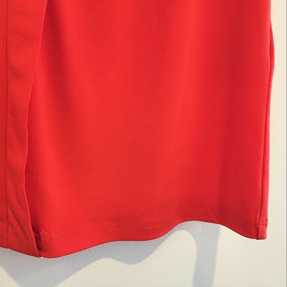 2/$18 Calvin Klein Orange Red Gold Chainlink Pleated Loose Stretchy Top S - Picture 5 of 7